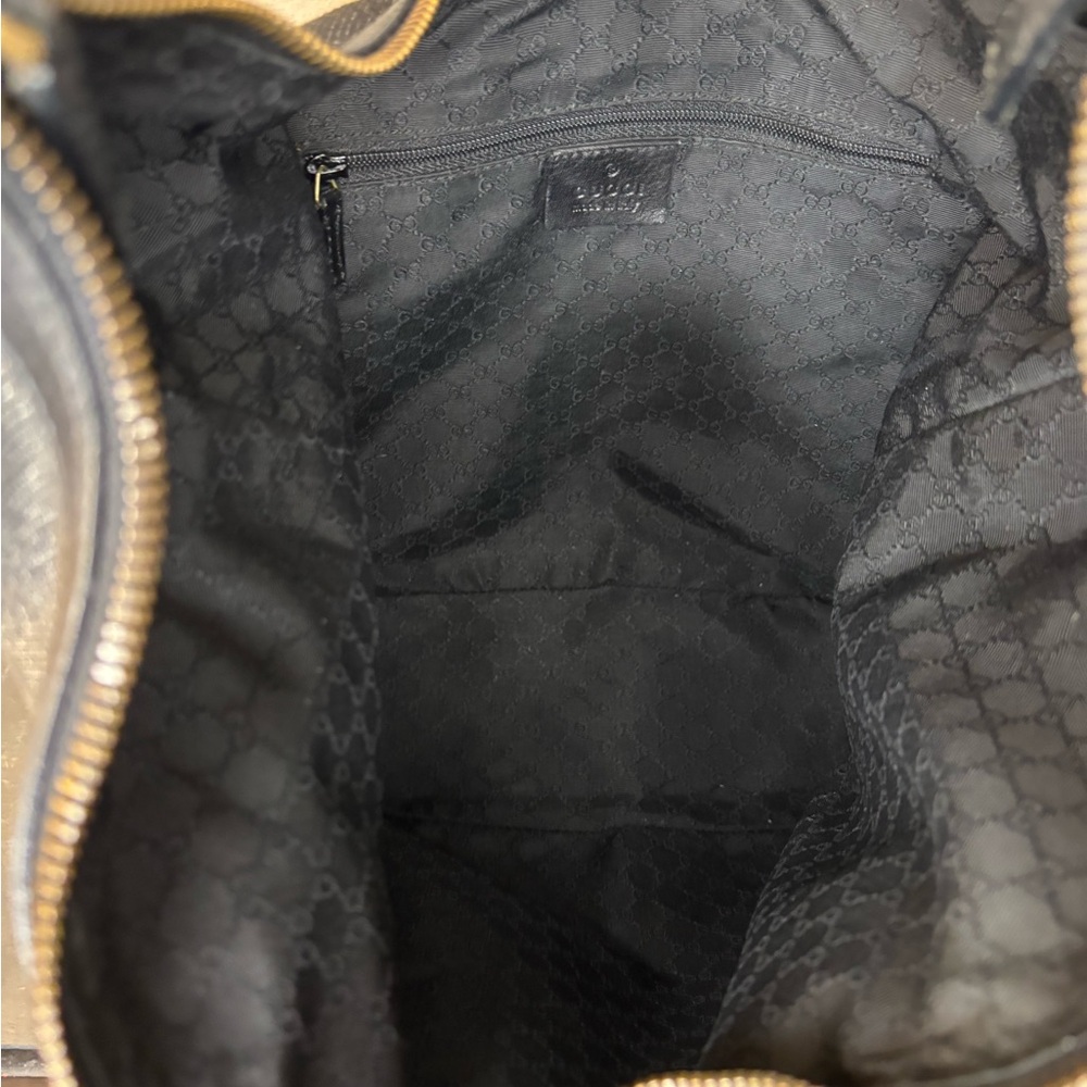 Gucci Black Denim Sherry Web Hobo Bag - Picture 5 of 12